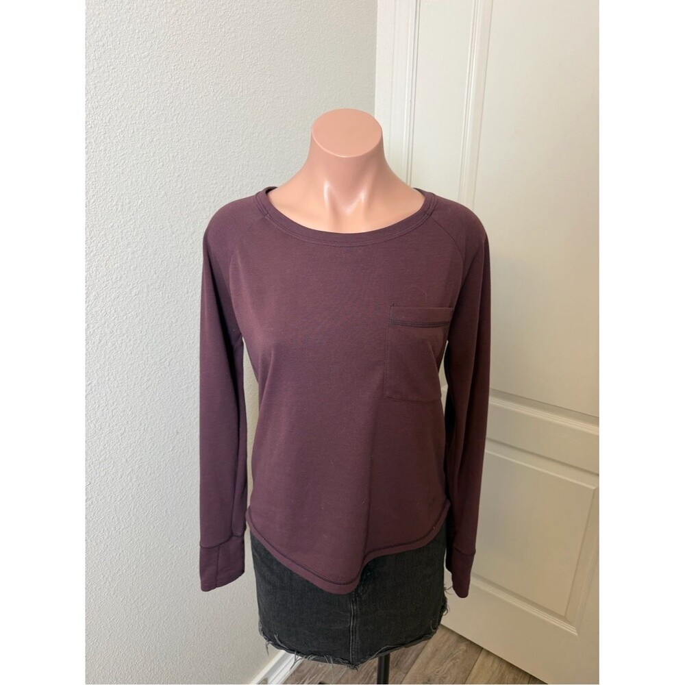 Mountain Hardwear Long-Sleeve Pocket Tee - Plum Sz S